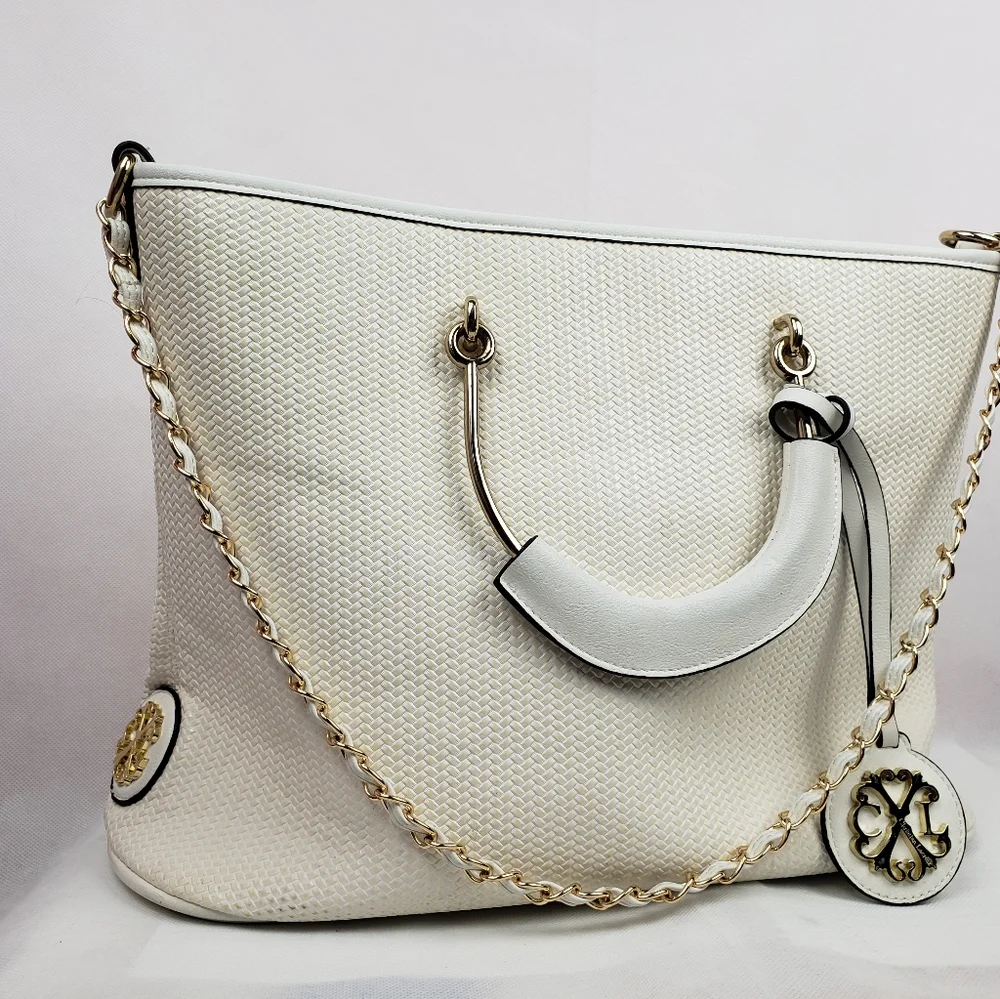 Christian Lacroix Tote White Faux Leather.Pe..ctop - Picture 5 of 11
